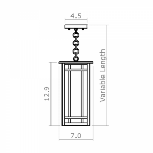 Studio™ Exterior 7" Wide Chain Hung Pendant
