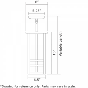 Studio™ Exterior 8" Solid Stem Hung Pendant