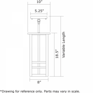 Studio™ Exterior 10" Solid Stem Hung Pendant