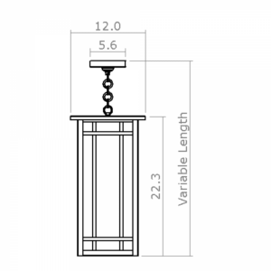 Studio™ Exterior 12" Wide Chain Hung Pendant
