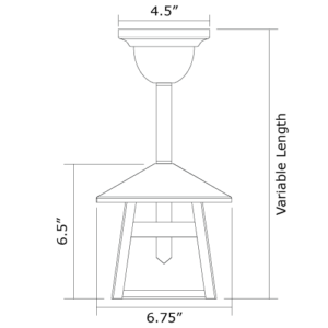 Stamford™ Exterior 7" Wide Solid Stem Pendant