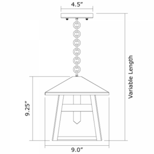 Stamford™ Exterior 9" Wide Chain Hung Pendant