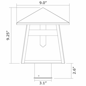Stamford™ Lantern 9" Wide Exterior Post Light
