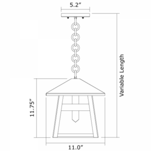 Stamford™ Exterior 11" Wide Chain Hung Pendant