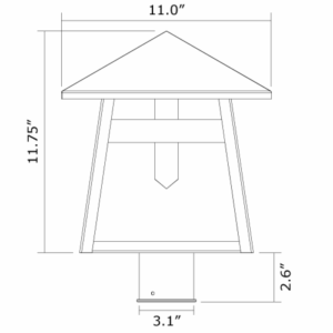 Stamford™ Lantern 11" Wide Exterior Post Light