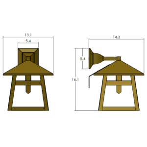 Stamford™ Exterior 13" Wide Straight Arm Wall Light