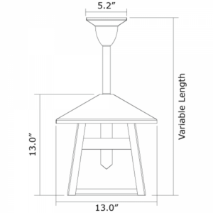 Stamford™ Exterior 13" Wide Solid Stem Pendant