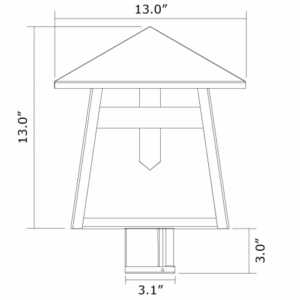 Stamford™ Lantern 13" Wide Exterior Post Light