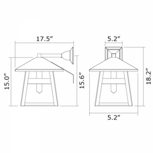 Stamford™ Exterior 15" Wide Straight Arm Wall Light