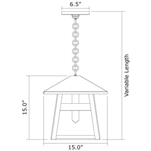 Stamford™ Exterior 15" Wide Chain Hung Pendant