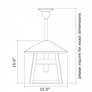 Stamford™ Exterior 15" Wide Solid Stem Pendant