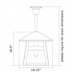 Stamford™ Exterior 18" Wide Solid Stem Pendant
