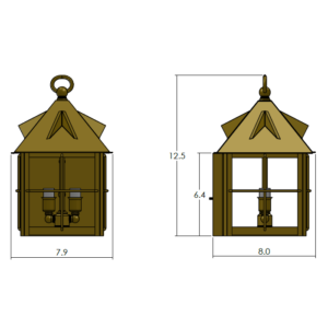 Stonehaven™ Exterior 8" Wide Flush Wall Light