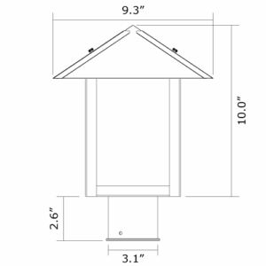 Pine Lake™ Lantern 9" Wide Exterior Post Light