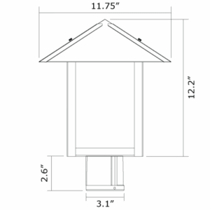 Pine Lake™ Lantern 12" Wide Exterior Post Light