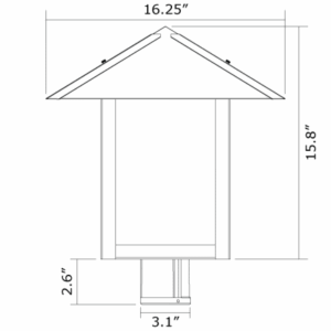 Pine Lake™ Lantern 16" Wide Exterior Post Light