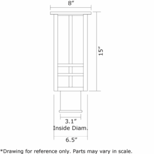 Studio™ Lantern 8" Wide Exterior Post Light