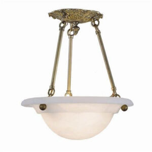 Larkspur™ Alabaster 12" Diam Ornate Multi-Stem Alabaster Pendant