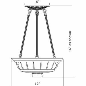 Ionian™ Alabaster 12" Ornate Diam Multi-Stem Alabaster Pendant