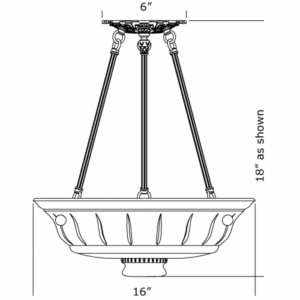 Ionian™ Alabaster 16" Ornate Diam Multi-Stem Alabaster Pendant