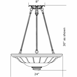 Ionian™ Alabaster 24" Ornate Diam Multi-Stem Alabaster Pendant