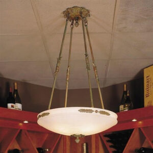 Laurel Leaf Alabaster 24" Ornate Multi-Stem Pendant