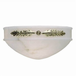 Laurel Leaf™ Alabaster 12" Wide Alabaster Wall Sconce