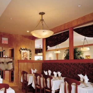 Pierian Muses™ Alabaster 30" Diam Husk Multi-Stem Handcarved Alabaster Pendant