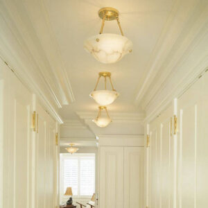 Larkspur™ Alabaster 12" Diam Multi-Stem Alabaster Pendant