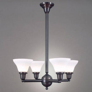 Shoreland™ Four Light Chandelier With 2-1/4" Shade Holders Up