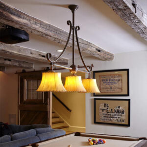 Shoreland™ Three Light Scroll Chandelier With O-Ring Shade Holders