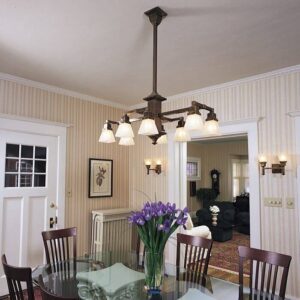 Hartford™ Eight Light Rectangular Chandelier With 2-1/4" Shade Holders Down