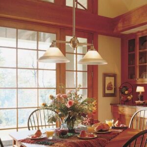 Shoreland™ Two Light Chandelier With 3-1/4" Shade Holders Down