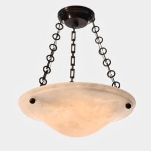 Navarra 16" Diam Alabaster Pendant With Chain  No. 4 EXAMPLE!!