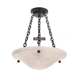 Navarra 16" Diam Alabaster Pendant With Chain  No. 4