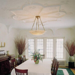 Race to Millennium 24" Diam Husk Multi-Stem Handcarved Alabaster Pendant