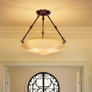 Italia Del Nord 24" Diam Ornate Multi-Stem Handcarved Alabaster