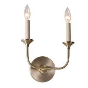 Celeste™ Interior Two Light Curved Arm Sconce With Electric Candles