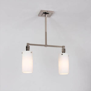 Tribeca™ Two Light Pendant With Glass Cylinder Shades
