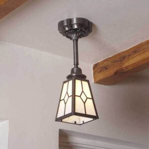 Cambridge™ One Light Solid Stem Pendant With Lantern Shade