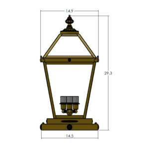 Villa™ Lantern 14" Wide Exterior Pier Light