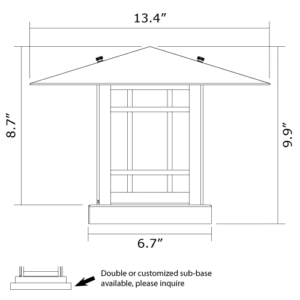 Prairie View™ Lantern 13" Wide Exterior Pier Light