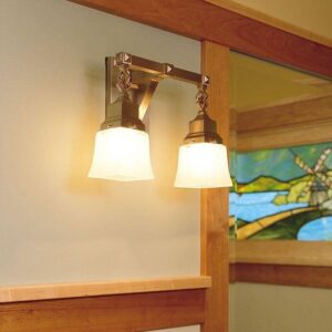 Nashota™ Two Light Chain Link Wall Sconce With 2-1/4" Shade Holders