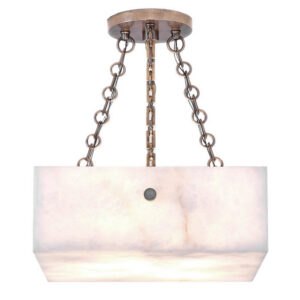 Quadrum™ Four Light 16" Alabaster Pendant With Chain No.4
