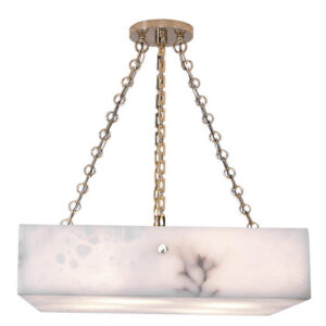 Quadrum™ Four Light 24" Alabaster Pendant With Chain No.4