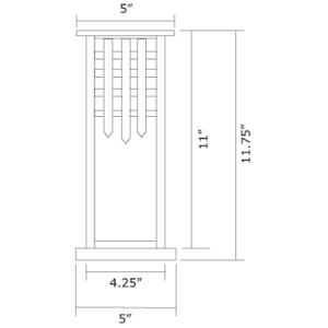 Castle Gate™ Exterior 5" Wide Pier Light