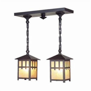 Craftsman™ Lantern Two Light Chain Hung Exterior Pendant Light