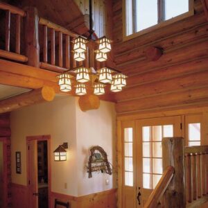 Stamford™ Lantern Twelve Light Two Tier Diamond Chandelier