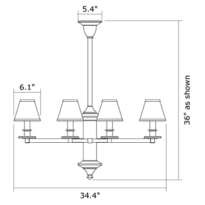 Hartford™ Interior Eight Light Chandelier with Electric Candles