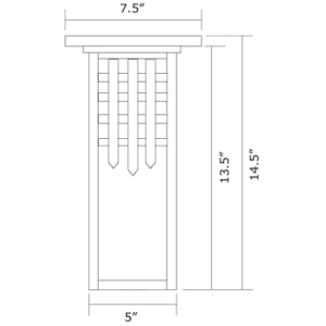 Castle Gate™ Exterior 6" Wide Semi Flush Ceiling Light